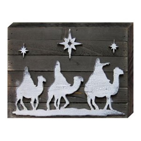 DESIGNOCRACY Designocracy 98852-08 Three Wise Men Nativity Art on Board Wall Decor 98852-08